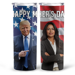 Personalize Custom Photo With Trump Happy Mother's Day Skinny Tumbler LM32 65319
