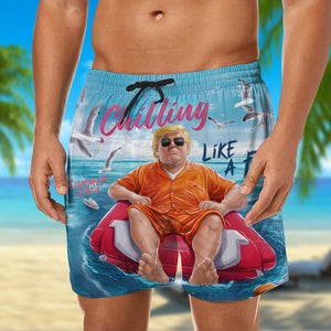 Chillin Like A Felon Summer 2024 Trump President Beach Short DM01 62937