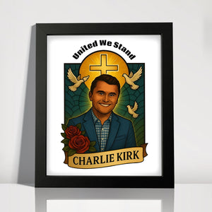 United We Stand Charlie Kirk Tribute Memorial Picture Frame LM32 65587