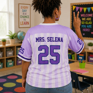 Personalized Teacher Jersey Shirt, Custom Grade & Name, Back To School Gift HA75 921862