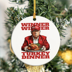 Make America Great Again with Trump Turkey Dinner Ceramic Ornament LM32 63895
