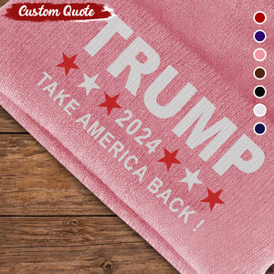 Trump 2024 Take America Back Beanie Hat TH10 63325