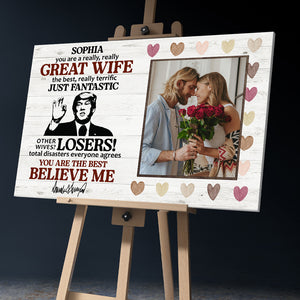 Custom Photo You're Really Great Canvas Wife Gifts For Mother's Day From Husband HA75 64386