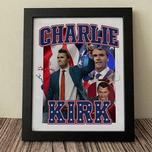 Patriotic Tribute to Charlie Kirk Memorial Picture Frame LM32 65615