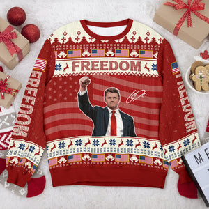 Freedom Charlie Kirk Ugly Sweater, Charlie Kirk Christmas All-Over-Printed Sweatshirt TH10 896341