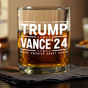 Make America Great Again Trump Vance 2024 Rock Glass LM32 63693