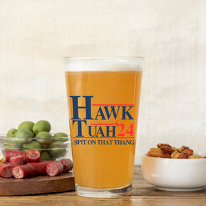 Hawk Tuah Spit On That Thang Print Beer Glass HO82 62798