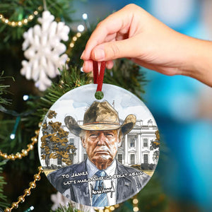 Custom Name Trump 2024 Let's Make America Great Again Ceramic Ornament HO82 63206