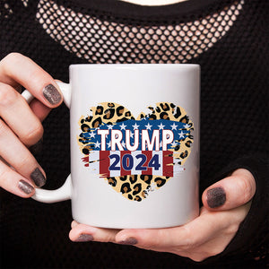 Trump 2024 With Leopard Heart Mug HO82 62642