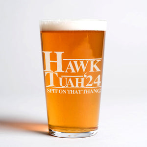 Hawk Tuah Spit On That Thang 24 Engraved Beer Glass DM01 62881