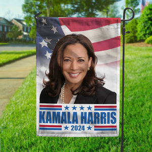 Kamala Harris Portrait Garden Flag TH10 63523