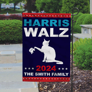 Custom Family Name Harris Walz 2024 Obviously Coroplast Harris For President 2024 Garden Flag HO82 65038