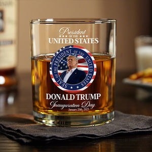 Trump President Inauguration Day Whisky Glass TH10 64233
