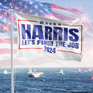 Kamla Harris Let's Finish The Job Banner House Flag HO82 65074
