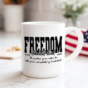 Freedom - Charlie Kirk Human Rights White Mug HO82 65992