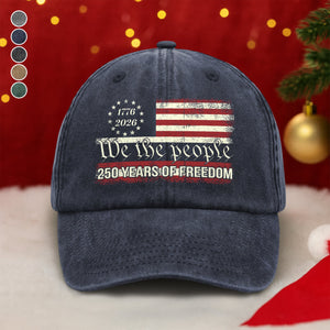 We The People 250 Years Of Freedom Washed Denim Baseball Cap TH10 894557