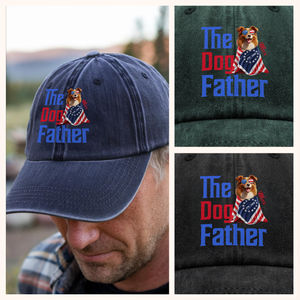 Personalized The Dogmother, Dogfather With 250th USA Anniversary Washed Denim Baseball Cap HO82 901220