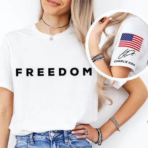 Charlie Kirk Freedom Signature Shirt TH10 64527
