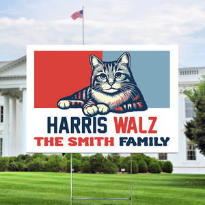 Custom Family Name Harris Walz 2024 Obviously Yard Sign HA75 63458