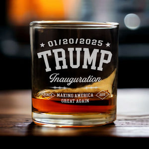 Patriotic Trump Inauguration We’ve Achieved Something Great Engraved Whiskey Glass LM32 65175