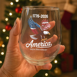 Celebrate 250 Years of America USA Anniversary 1776-2026 Wine Glass HO82 894482