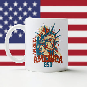 America 250 USA Freedom Liberty America 250 Anniversary White Mug HO82 894562