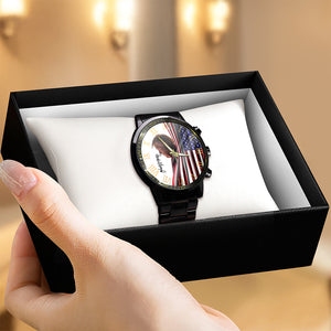 Make America Great Again Trump Signature US Flag Wrist Watch HA75 64392