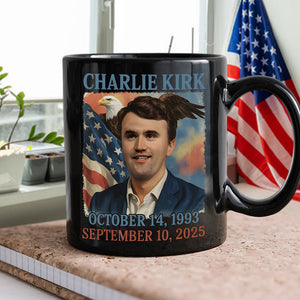 Pray for Charlie Kirk Black Mug HA75 64558