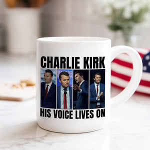Charlie Kirk His Voice Lives On White Mug HO82 65900