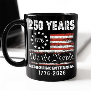 Celebrate Our America 250th Anniversary United States Semiquincentennial Black Mug HA75 897406
