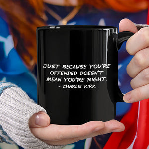 Charlie Kirk Minimalist Famous Quote, Free Speech Conservative Political Truth Black Mug HA75 64516