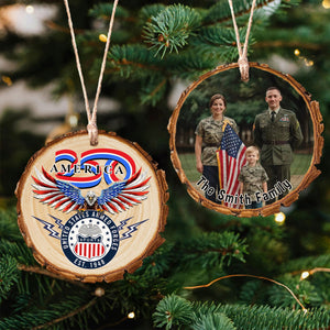 Custom Photo US Armed Force Wood Slice Ornament N369 64601