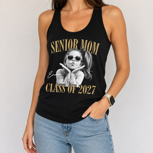 Custom Retro Senior Mom 2027 Tank Top - Personalized Class of 2027 Gift, Proud Family Gift HO82 903230
