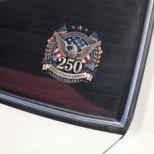 USA 250th Anniversary, 1776-2026 America 250 Emblem Semiquincentennial Car Window Decal Sticker HO82 900954