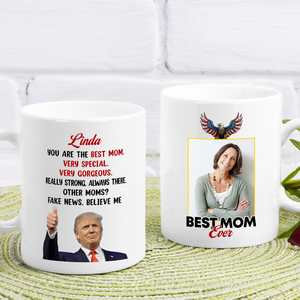 Custom Photo Trump Best Dad Best Mom Ever White Mug LM32 65329