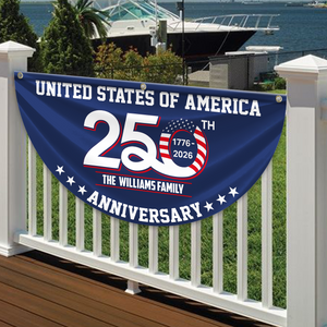 Patriotic 250th Anniversary 1776 2026 United States of America Non-Pleated Fan Flag LM32 897747
