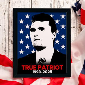 American Patriot Charlie Kirk With USA Flag Picture Frame HO82 65818