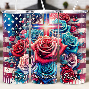 This Is The Turning Point - Charlie Kirk With Rose Tumbler HO82 66012