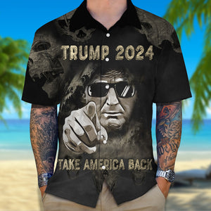 Skull Trump 2024 Take America Back Hawaii Shirt HO82 62576
