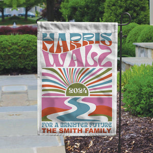 Custom Family Name Harris Walz 2024 For A Brighter Future Garden Flag HO82 65040