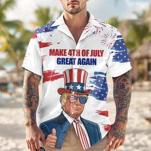 Make America Great Again - Funny 4th of July Trump Hawaiian Shirt CH07 67354