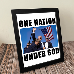 One Nation Under God Donald Trump Picture Frame TH10 63435