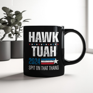Hawk Tuah 2024 Spit On That Thang Black Mug HA75 62826