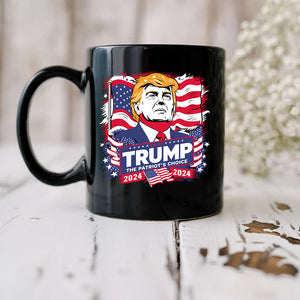 Trump 2024 - The Patriot's Choice Black Mug HA75 62778