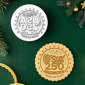 USA 250 Anniversary 1776-2026 United Westand Cookie Stamp HO82 900668