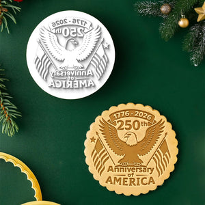 250 Years Of America Eagle & Flag Cookie Stamp HO82 900670
