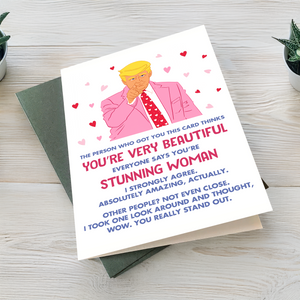 Personalized The Person Who Got You This Card Thinks Trump Thankyou Card LM32 897843