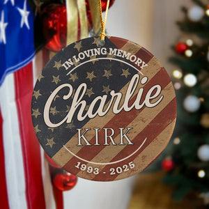 In Memory of Charlie Kirk Ceramic Ornament HO82 65990