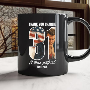 Thank You Charlie Kirk A True Patriot Black Mug HO82 65986