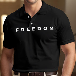 Charlie Kirk Freedom Black Polo Shirt HA75 64500